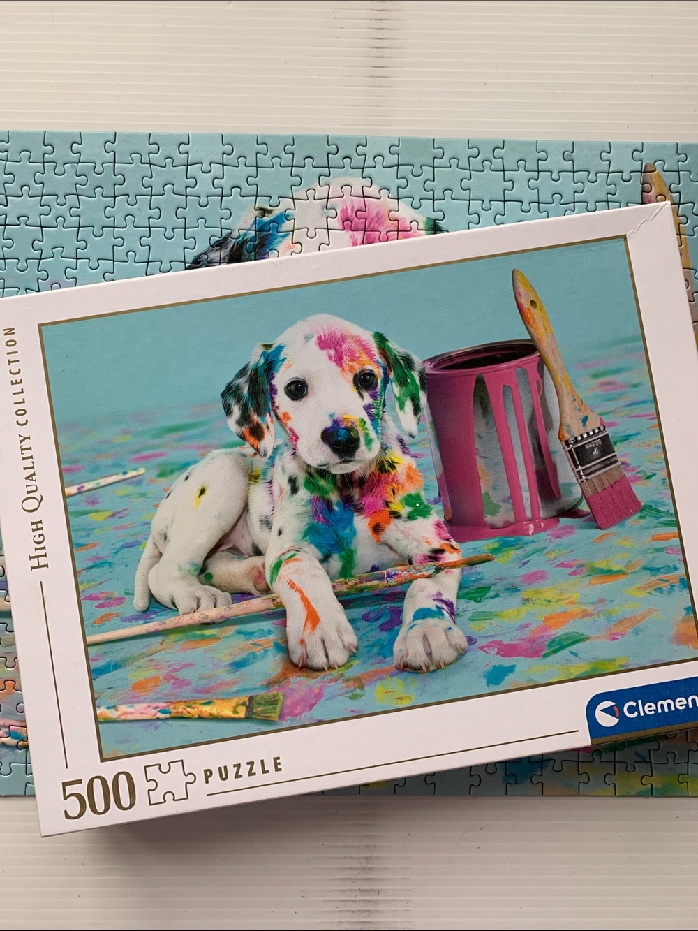 500-Piece Colorful Puppy Puzzle - Clementoni